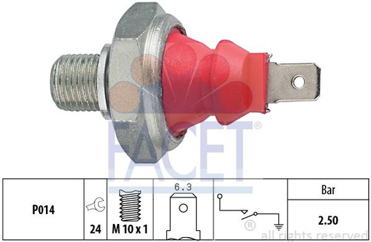 Sensor oil pressure light 7.0111 (FACET)