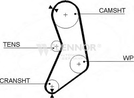 Engine Timing Belt 77110X19 (FLENNOR)