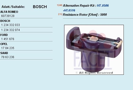 Distributor rotor 3.7512 (FACET)