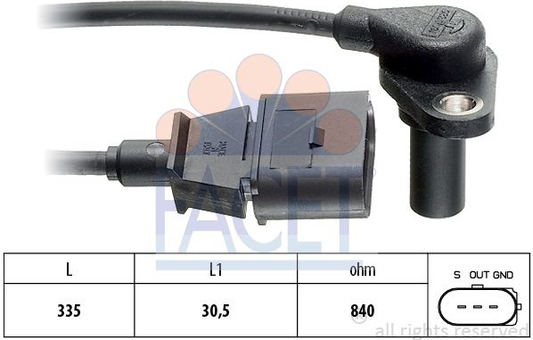 Sensor crankshaft position 9.0220 (FACET)