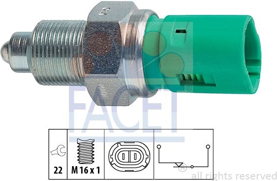 Switch reverse light 7.6114 (FACET)