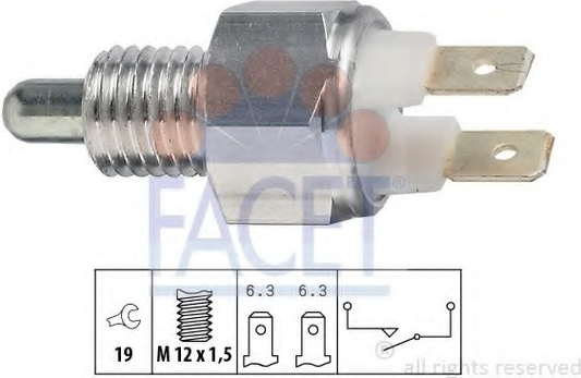 Switch reverse light 7.6105 (FACET)