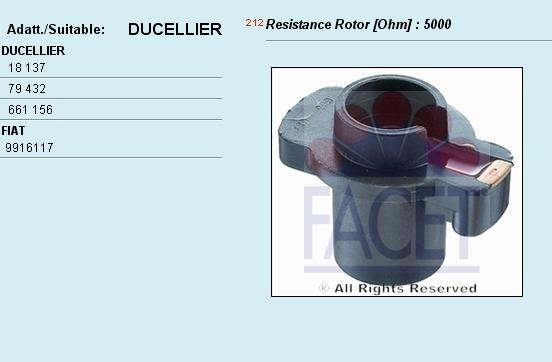 Distributor rotor 3.7683 (FACET)