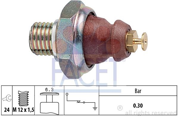 Sensor oil pressure light 7.0052 (FACET)