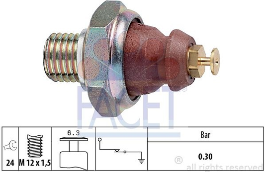 Sensor oil pressure light 7.0052 (FACET)