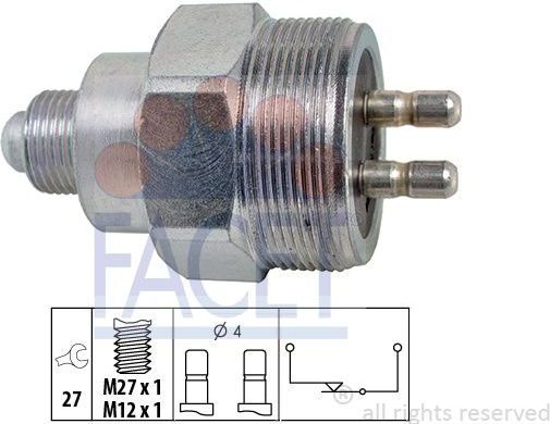 Switch reverse light 7.6324 (FACET)