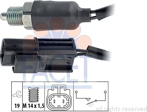 Switch reverse light 7.6140 (FACET)