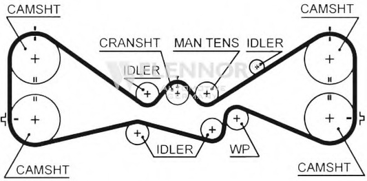 Engine Timing Belt 77281X30 (FLENNOR)