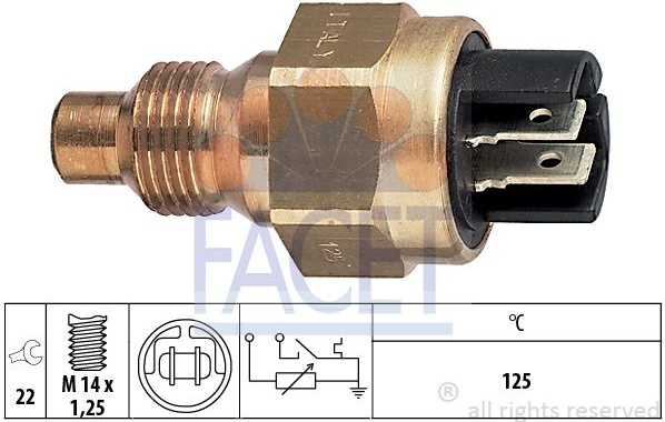 Sensor water temperature sender 7.3510 (FACET)