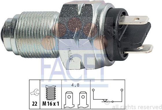 Switch reverse light 7.6017 (FACET)