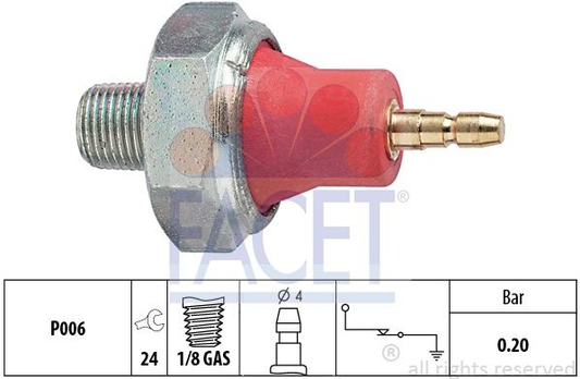 Sensor oil pressure light 7.0059 (FACET)