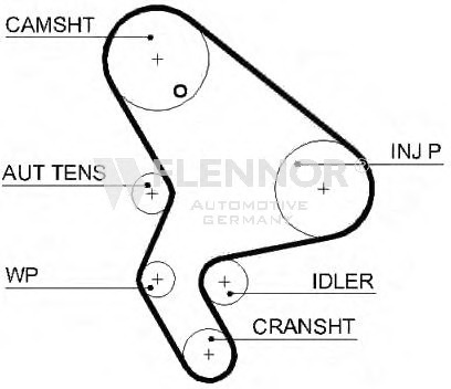 Engine Timing Belt 20134X1 (FLENNOR)