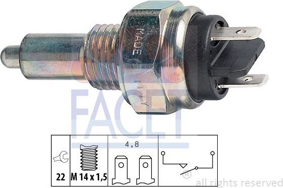 Switch reverse light 7.6015 (FACET)