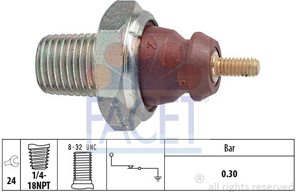 Sensor oil pressure light 7.0011 (FACET)